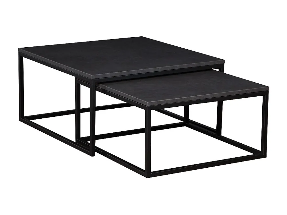 Salontafel DUAL CT76 76x76x39 Zwart