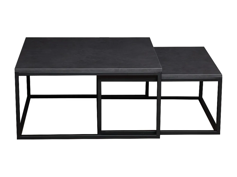 Salontafel DUAL CT76 76x76x39 Zwart