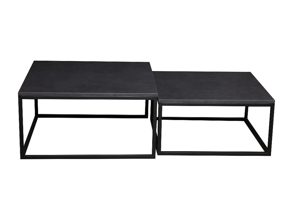 Salontafel DUAL CT76 76x76x39 Zwart