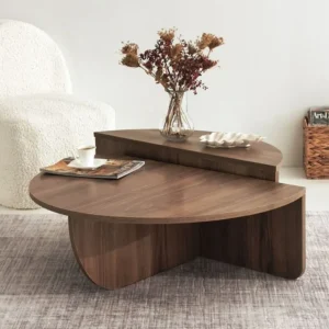 Set van 2 salontafels - Kleur: naturel - ALOEVA