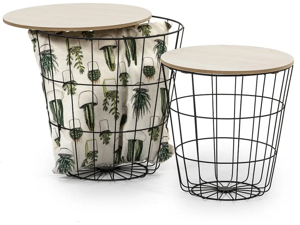 Ik speel 2 Everest salontafels met een natuurlijke houten blad en een metalen frame het zwart. VS Venta-stock