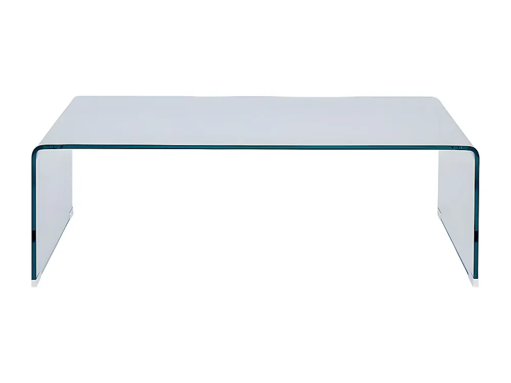 Design-salontafel van gehard en gebogen glas ALONZO