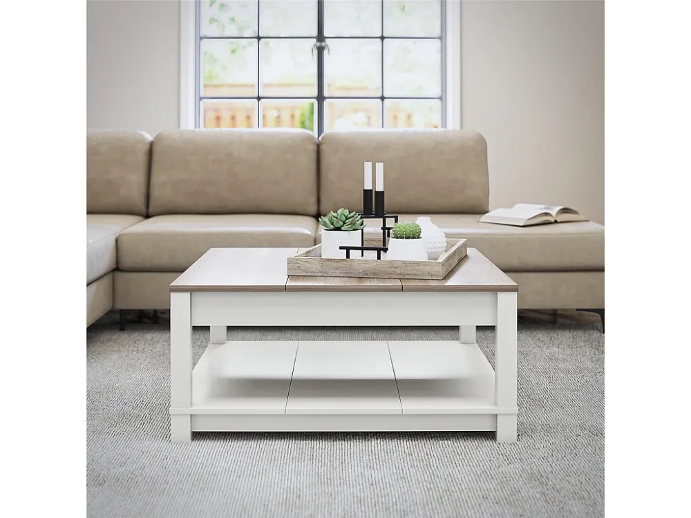 Chapel Hill | Salontafel met 1 Plank Wit - Eikenlook Dorel Home