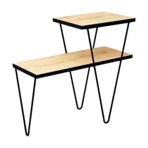 Daria Koffietafel, Eik, Zwart, 60x25x55 cm, EPIKASA
