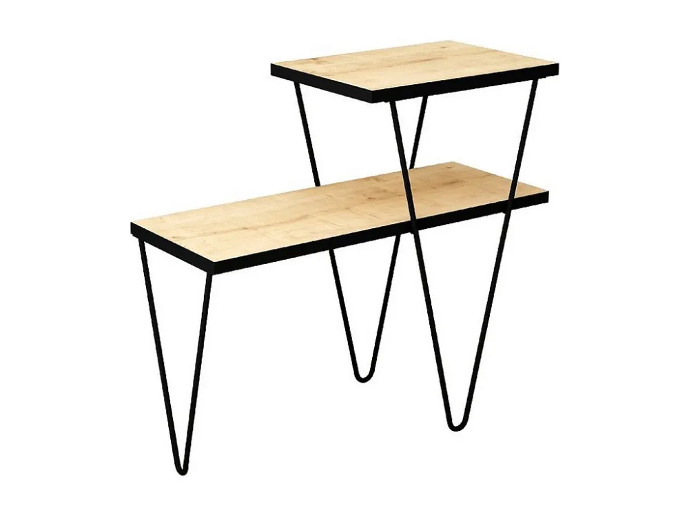 Daria Koffietafel, Eik, Zwart, 60x25x55 cm, EPIKASA