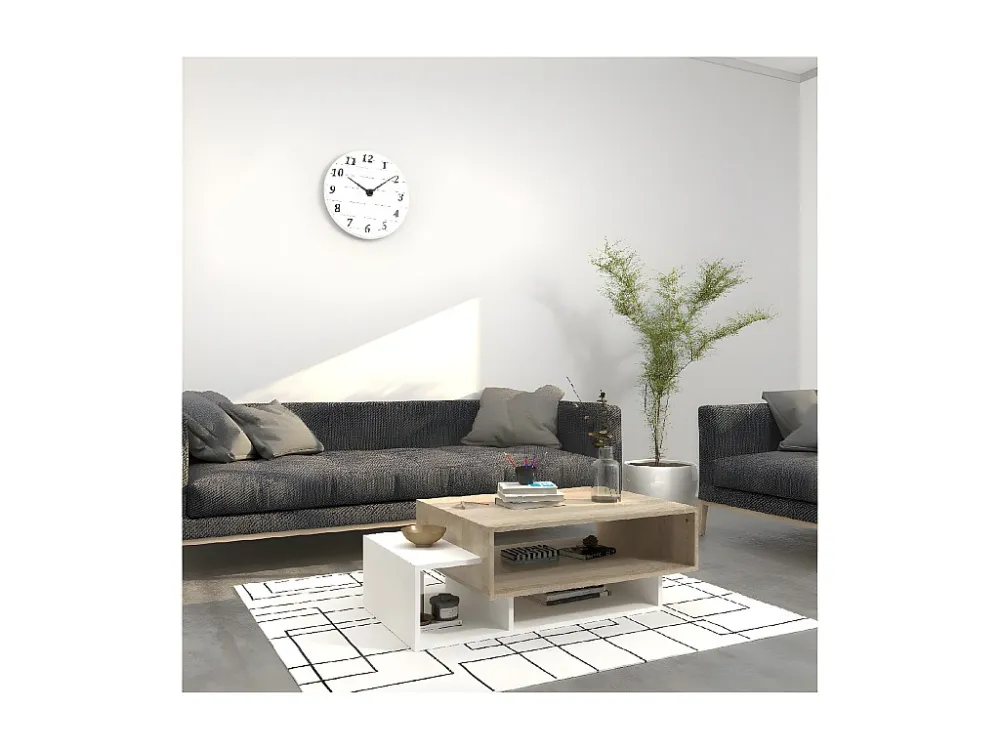 Elisa Koffietafel, Wit, Sonoma, 100x60x35 cm, EPIKASA