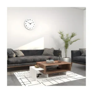 Elisa Koffietafel, Wit, Walnoot, 100x60x35 cm, EPIKASA