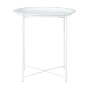 Table Basse Bastia, Blanc, 47x47x50 cm, EPIKASA