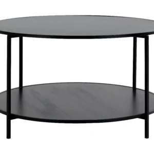 Table Basse Vita, Noir, 80x80x45 cm, EPIKASA