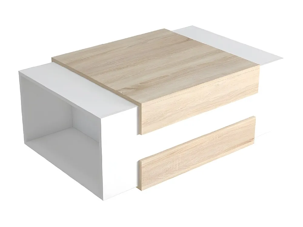 Ulrica Koffietafel, Wit, Sonoma, 100x60x35 cm, EPIKASA