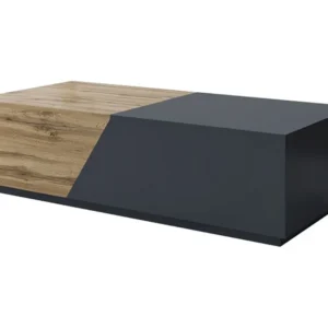 Salontafel met opbergruimte "Ceelias" - Praktische opslag en geometrisch design - Grijs/Bruin Habitat et jardin