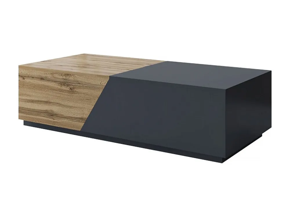 Salontafel met opbergruimte "Ceelias" - Praktische opslag en geometrisch design - Grijs/Bruin Habitat et jardin
