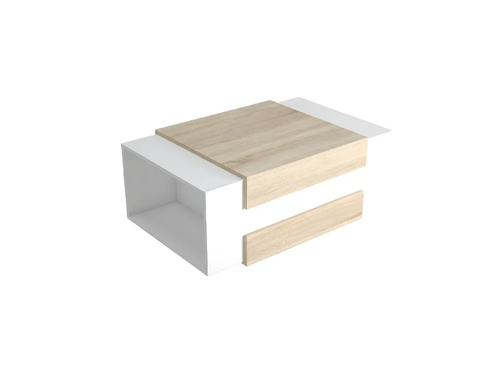 Simon Koffietafel, Wit, Sonoma, 100x60x35 cm, EPIKASA Homemania