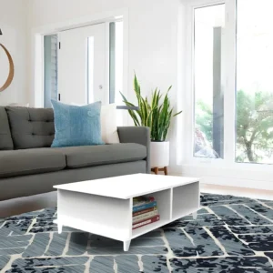 Victoria Koffietafel, Wit, 80x50x35 cm, EPIKASA Homemania