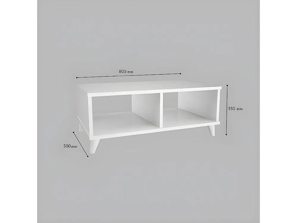 Victoria Koffietafel, Wit, 80x50x35 cm, EPIKASA Homemania