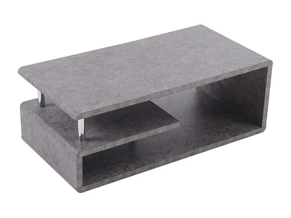 Salontafel met LED - cementgrijze afwerking - Grijs ModernLuxe