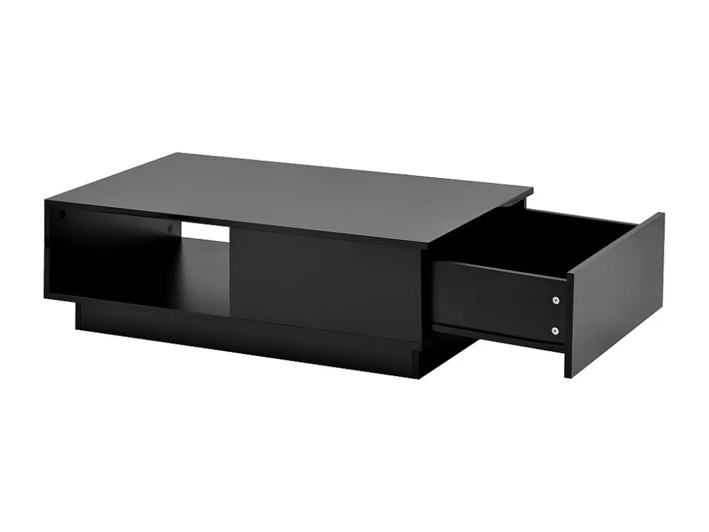 Salontafel met LED en lade - eigentijdse stijl - Zwart ModernLuxe