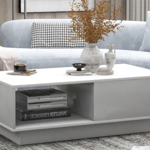 Salontafel met LED en lade - eigentijdse stijl - Wit ModernLuxe