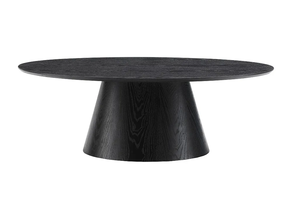 Ovale salontafel MDF - Kleur : zwart - ANTELADA