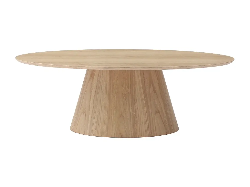 Ovale salontafel MDF - Lichte houtlook - ANTELADA