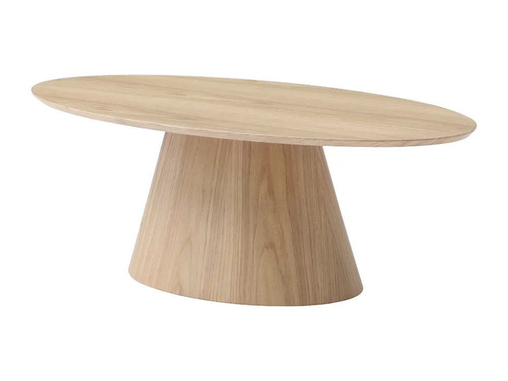 Ovale salontafel MDF - Lichte houtlook - ANTELADA