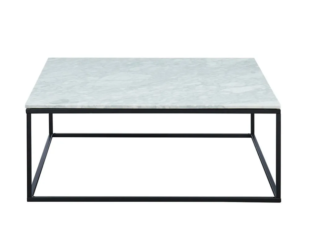 Salontafel design ARETHA - Marmer en Metaal - Wit en Zwart PASCAL MORABITO