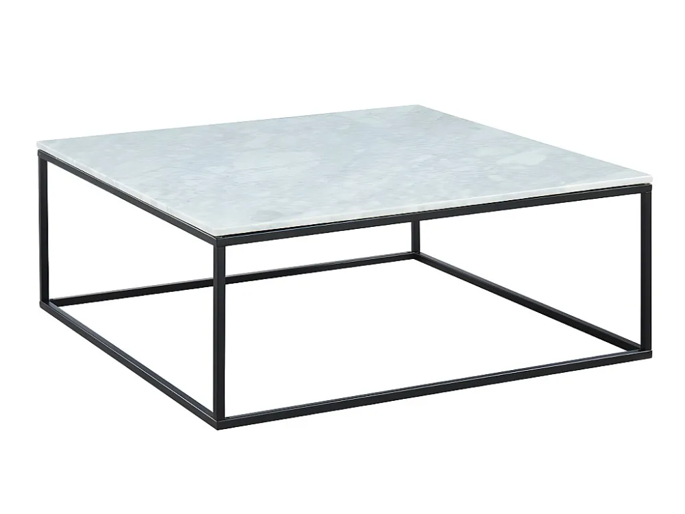 Salontafel design ARETHA - Marmer en Metaal - Wit en Zwart PASCAL MORABITO
