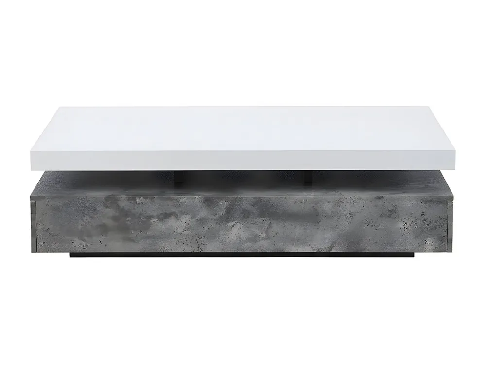 Salontafel FELIX - 2 lades - MDF - Kleuren: Beton en wit - Koop nu goedkoop online