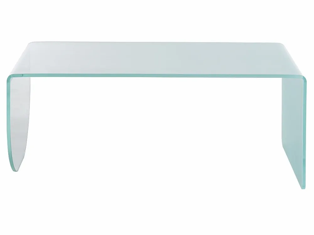 Salontafel gehard glas - Transparant en blauw - KINAMI - Koop nu goedkoop online