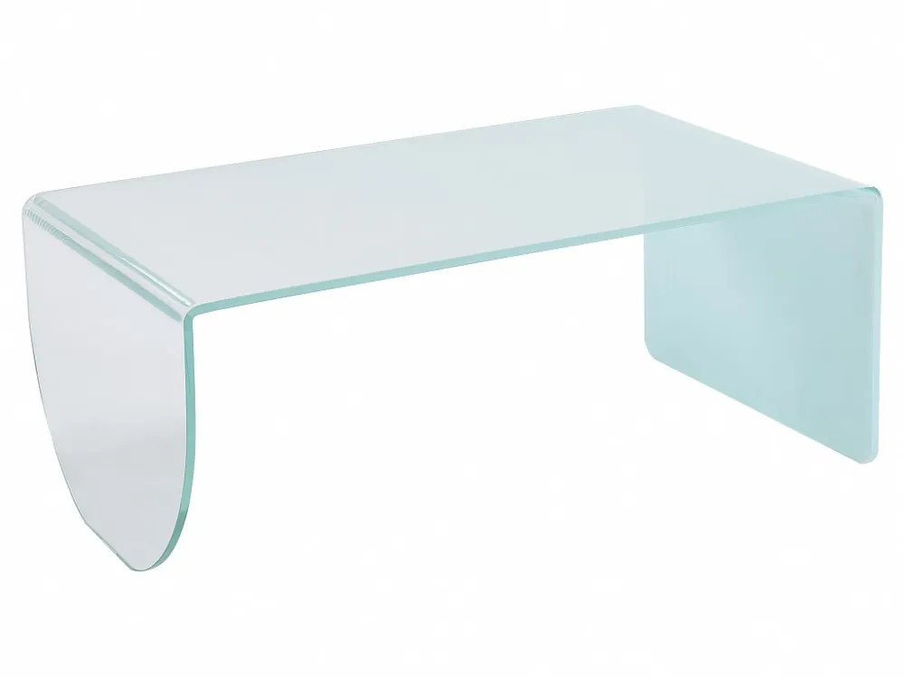 Salontafel gehard glas - Transparant en blauw - KINAMI - Koop nu goedkoop online