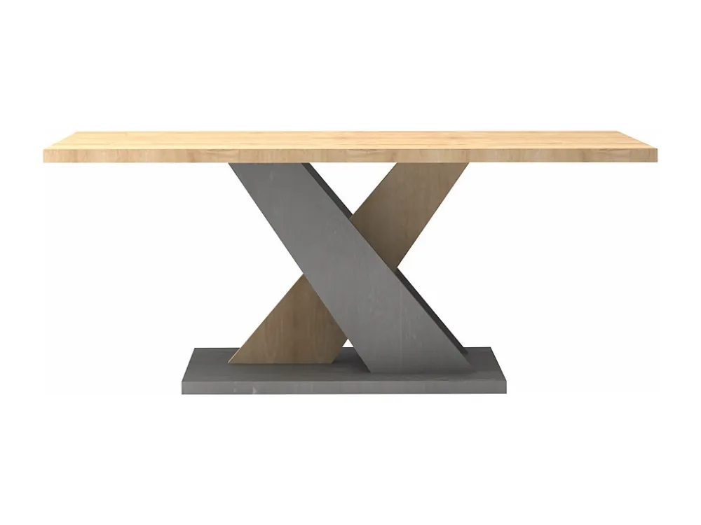 Salontafel - Kleur: naturel en antraciet - MADELYNE