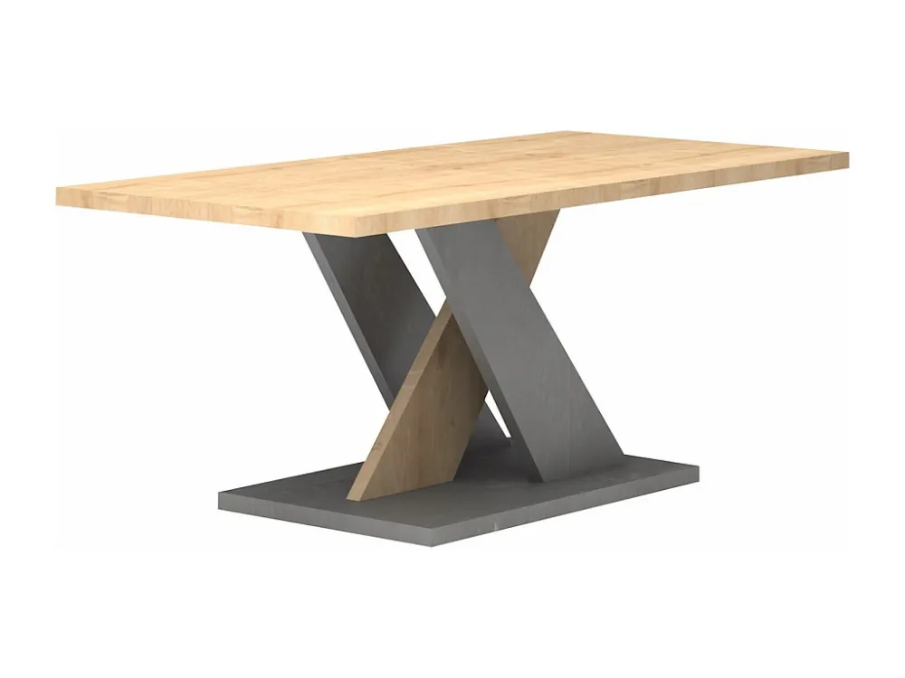 Salontafel - Kleur: naturel en antraciet - MADELYNE