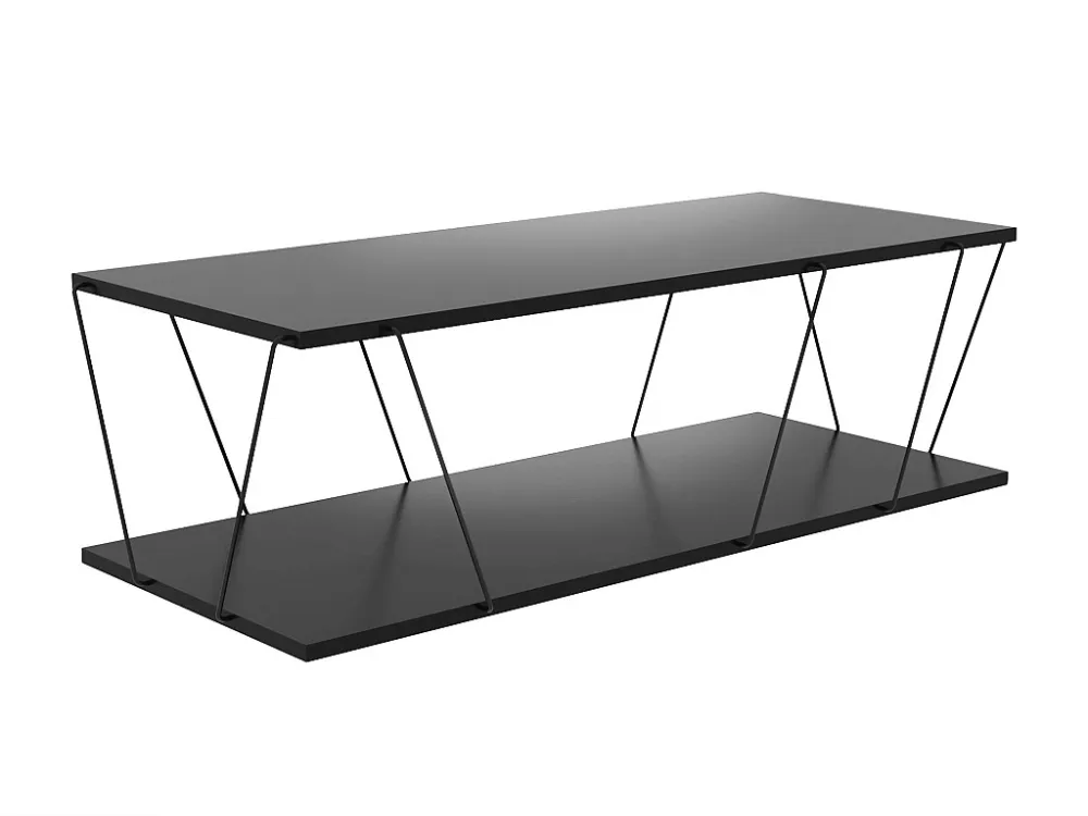 Salontafel met designstijl - Kleur: zwart - DELORY