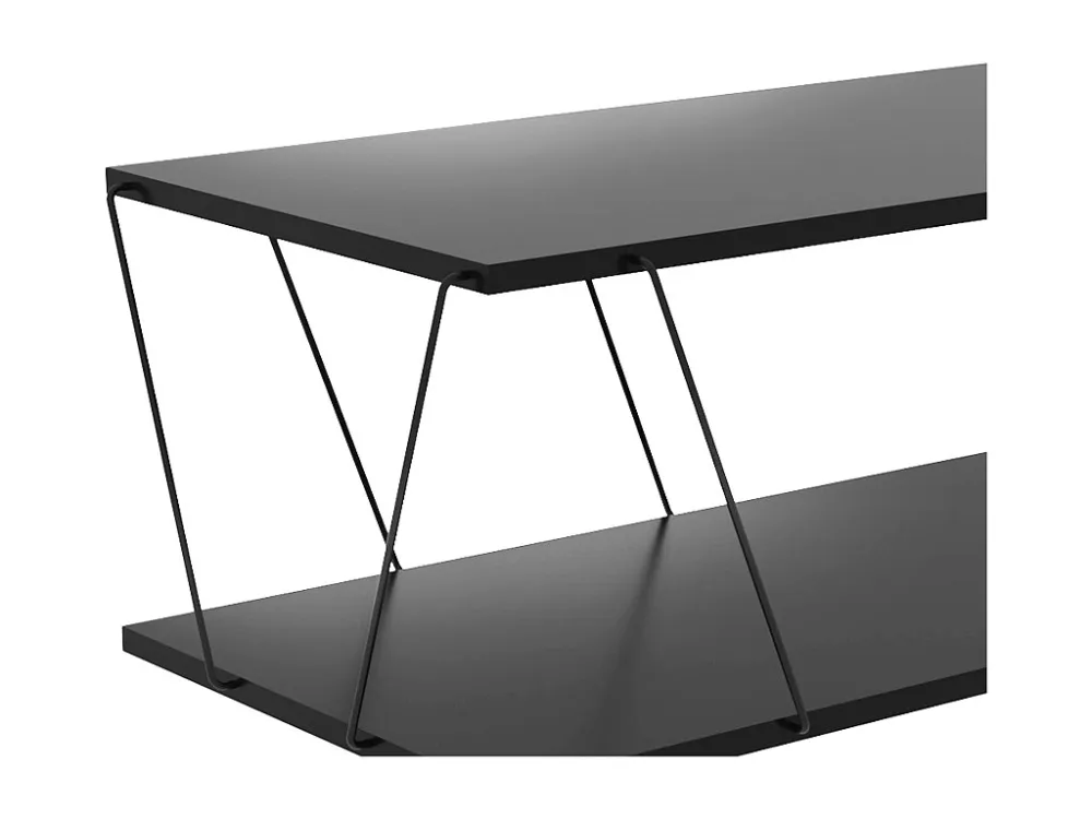 Salontafel met designstijl - Kleur: zwart - DELORY