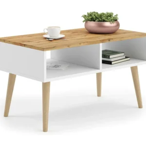 Salontafel SANDI CT90 90x50x55 Wit