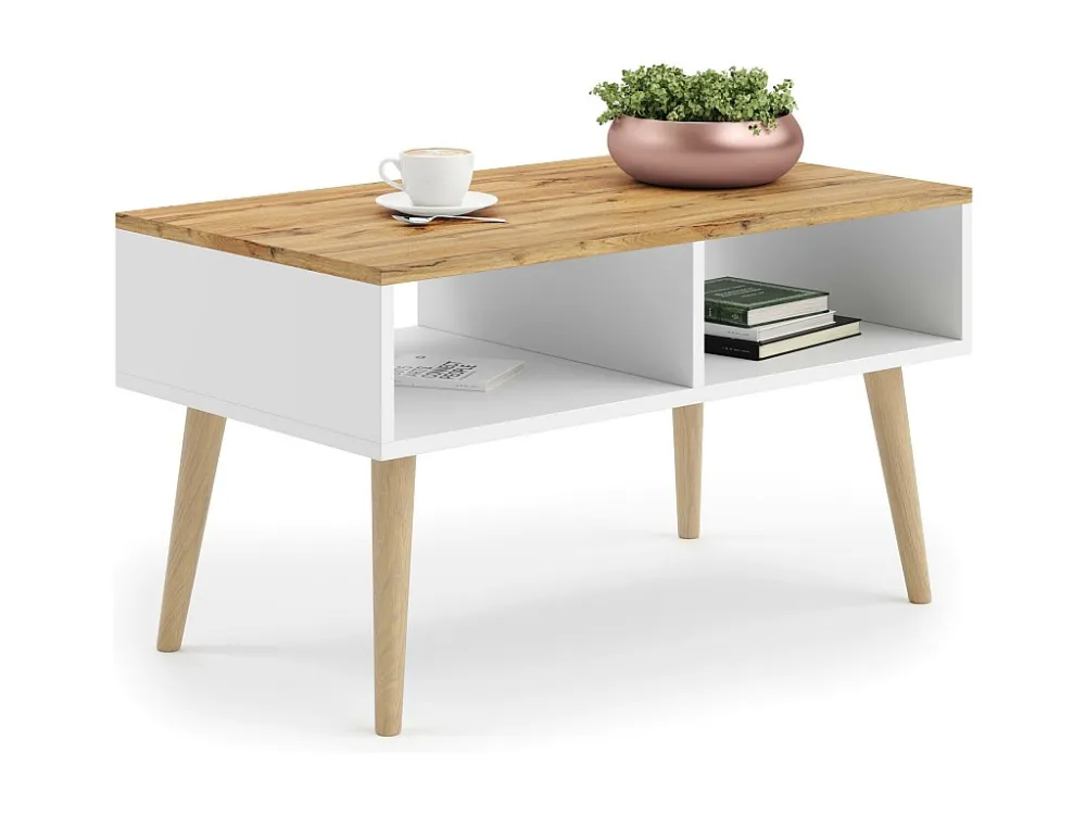 Salontafel SANDI CT90 90x50x55 Wit