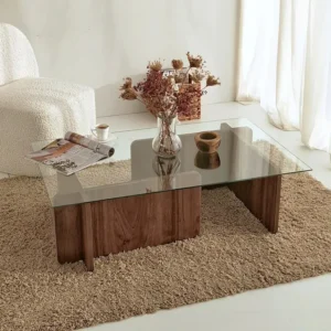 Salontafel van gehard glas - Naturel en transparant - AZRA