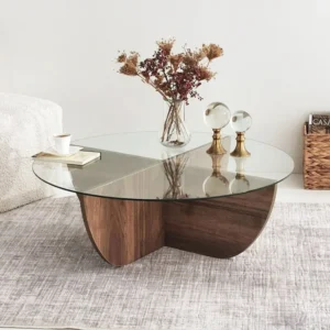 Salontafel van gehard glas - Naturel en transparant - AYSUN