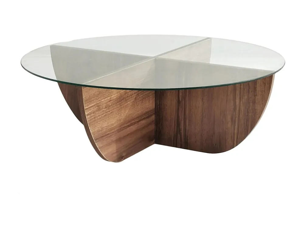 Salontafel van gehard glas - Naturel en transparant - AYSUN