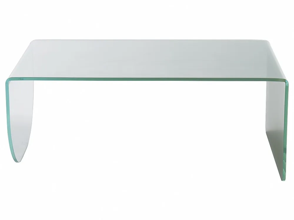 Salontafel van gehard glas - Transparant en groen - KINAMI