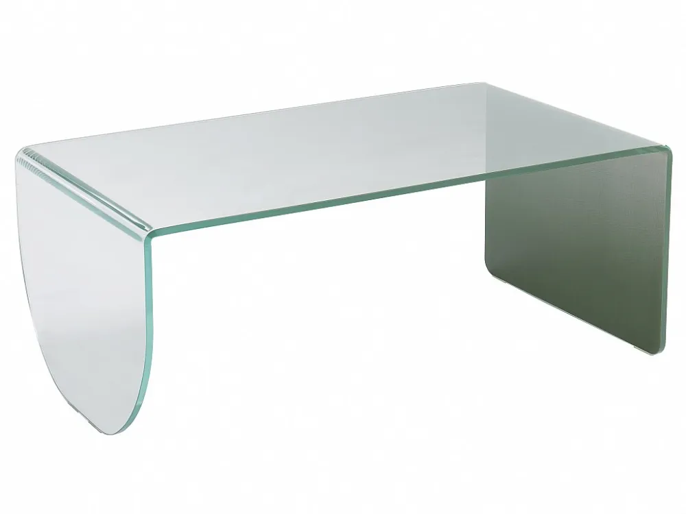 Salontafel van gehard glas - Transparant en groen - KINAMI