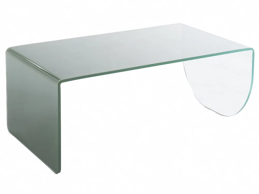 Salontafel van gehard glas - Transparant en groen - KINAMI