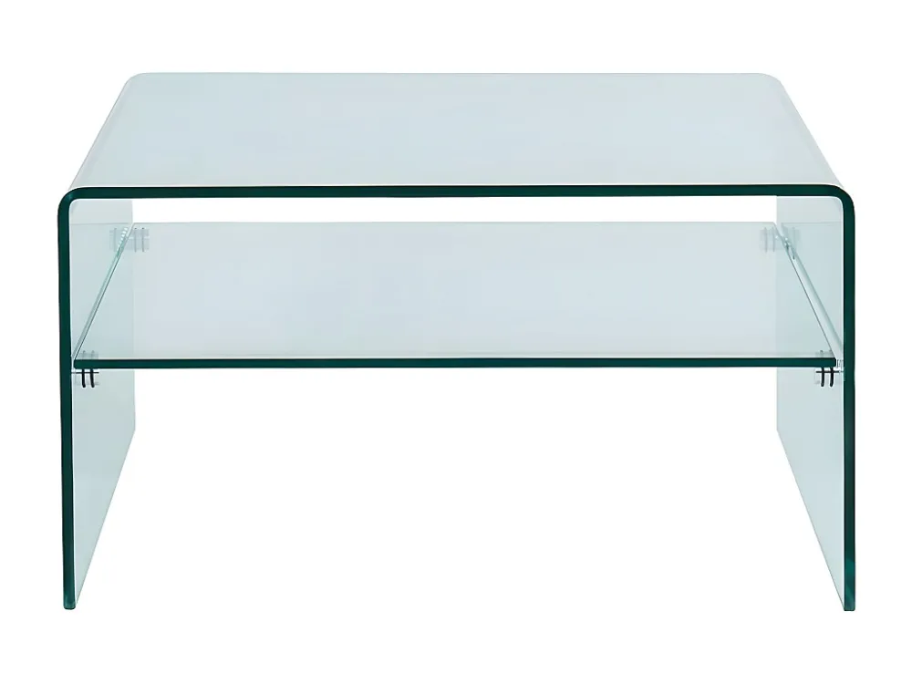 Vierkante salontafel STILEOS - Dubbel tafelblad - Gehard glas