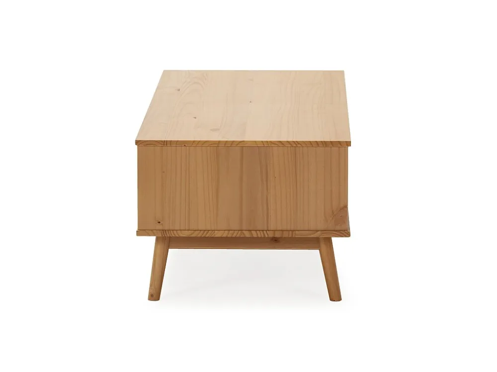 Salontafel Bruce met 1 schuifdeur en 1 open vak, massief hout VS Venta-stock