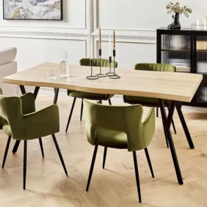 Eettafel MDF lichthout 180 x 90 cm ALTON BELIANI