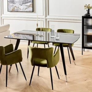 Eettafel MDF zwart 160 x 90 cm MOSSLE BELIANI