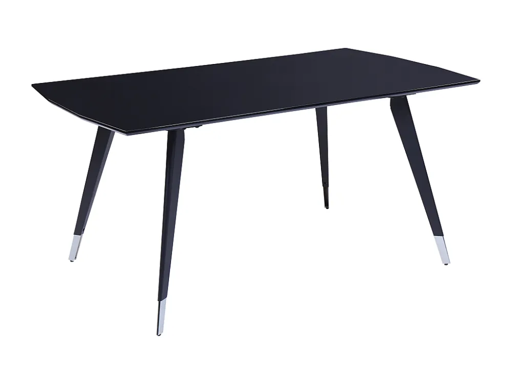 Eettafel MDF zwart 160 x 90 cm MOSSLE BELIANI