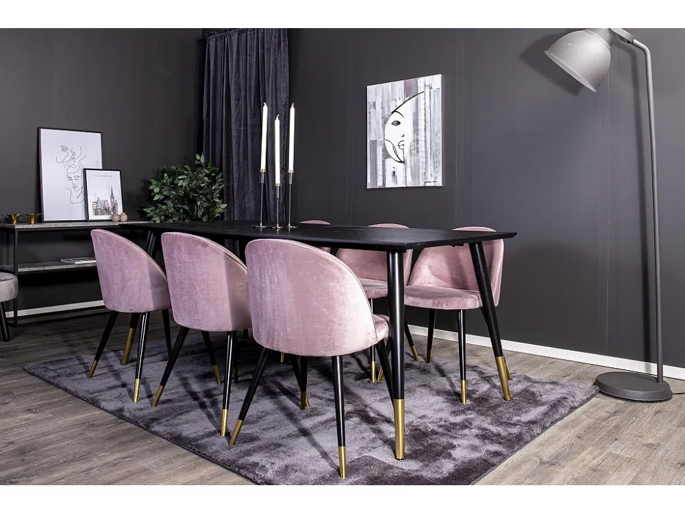 Eetkamertafel DIPP DT90 90x180x75 Zwart