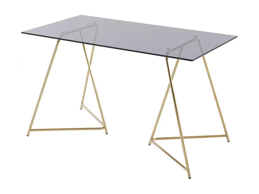 Eettafel 4 personen gehard glas en roestvrij staal - Koop nu