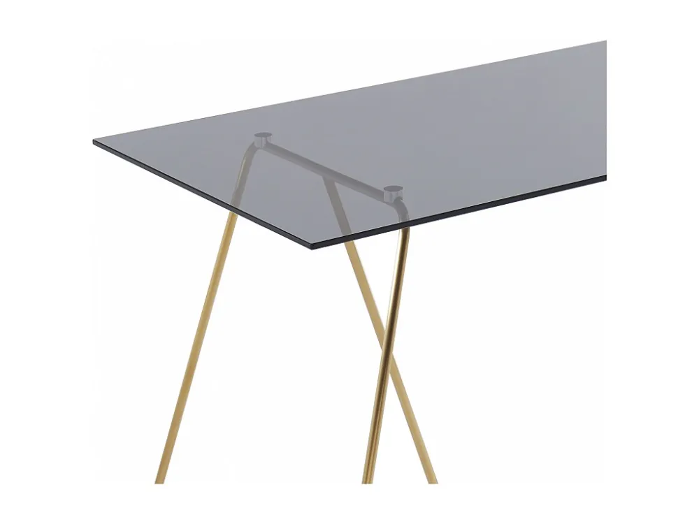 Eettafel 4 personen gehard glas en roestvrij staal - Koop nu